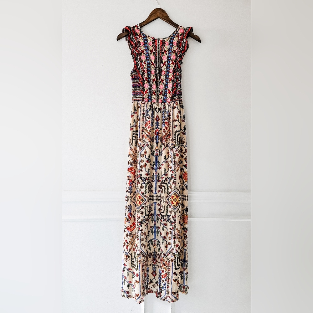 Anthropologie | Vineet Bahl Valerie Embroidered Maxi Dress